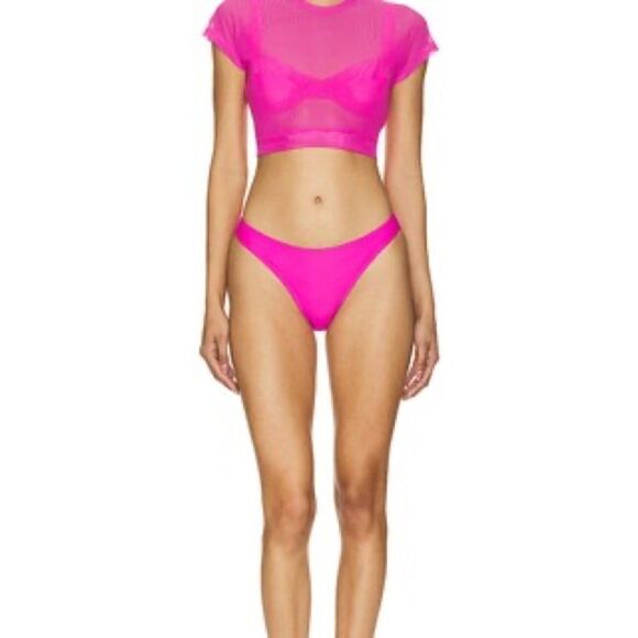 Good American better bikini bottom Hawaiian pink size 3/4 NWT in packaging - Picture 4 of 7
